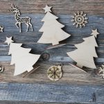 Деревянные заготовки. Ёлочки с подставкой 3 шт