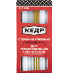 Кедр Стержни клеевые для термопистолета разноцветные 11,2 х 200 мм (6 шт/уп)