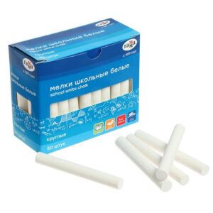 Гамма Мел для рисования белый, мягкий, круглая форма, 50 шт