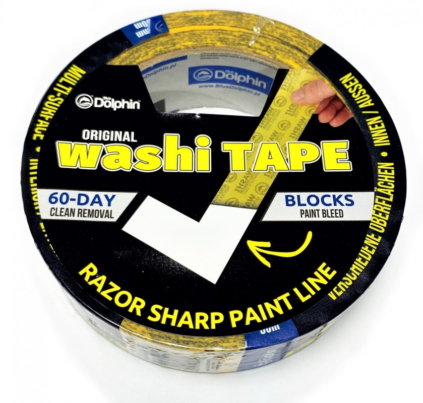 300-1-01 BLUE DOLPHIN WASHI Лента малярная из японской рисовой бумаги — изображение 1